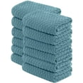 thumbnail image 1 of White Classic Absorbent Kitchen Towels 12 Pack - Premium 100% Cotton Dish Towels, 450GSM Thick Machine Washable Kitchen Cloth for Drying, Cleaning, Dobby Weave, Super Quality 15x26 in - Aqua, 1 of 6