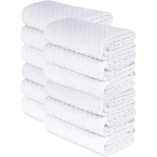 DecorRack 100% Cotton Wash Cloth, 12 x 12 inch Towels, Pastel