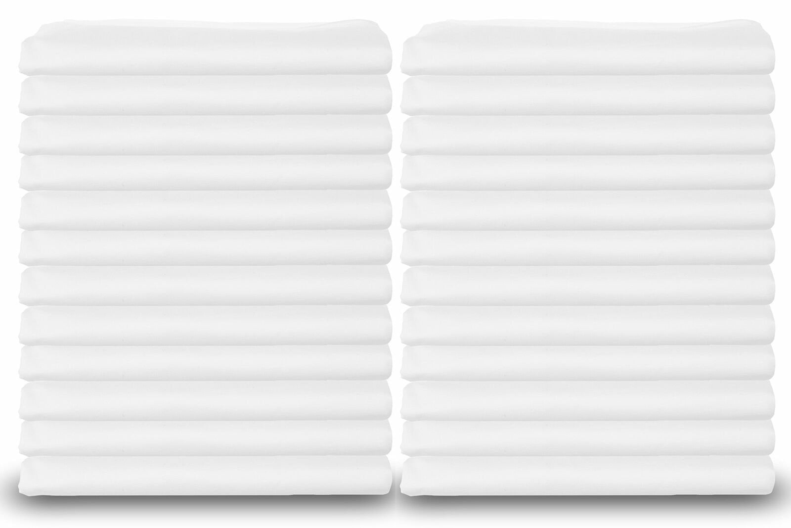 White Classic Elite White Bulk Pillow Cases Standard Size, Thread Count180 Percale White