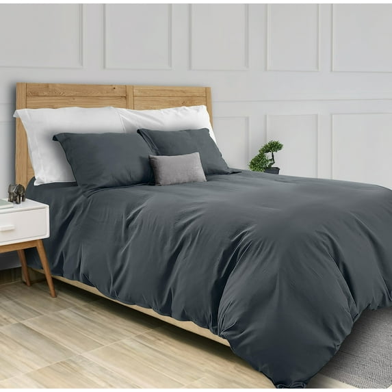 White Classic Grey Duvet Cover King Size, Microfiber Duvet Cover with Zipper, Duvet Cover Set of 1 Down Comforter Cover with 2 Pillow Shams, Luxury Comforter Cover King Size | Comforter Not Included