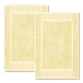 thumbnail image 1 of White Classic Hotel Collection Absorbent Cotton Bath Mats, Spa Reversible Floor Towels, not a Bathroom Rug, Beige, 22 x 34, 2 Pack, 1 of 8