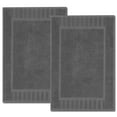 thumbnail image 1 of White Classic Luxury Bath Mat Towel Set, Absorbent Cotton Hotel Spa Shower/Bathtub Mats [Not a Bathroom Rug] 22x34, Grey , 2 Pack, 1 of 8