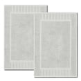 thumbnail image 1 of White Classic Hotel Collection Absorbent Cotton Bath Mats, Spa Reversible Floor Towels, not a Bathroom Rug, Silver Gray, 22 x 34, 2 Pack, 1 of 8