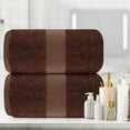 thumbnail image 1 of White Classic Luxury Bath Sheet Towels Extra Large 35x70 Inch | 2 Pack, Brown, 1 of 11
