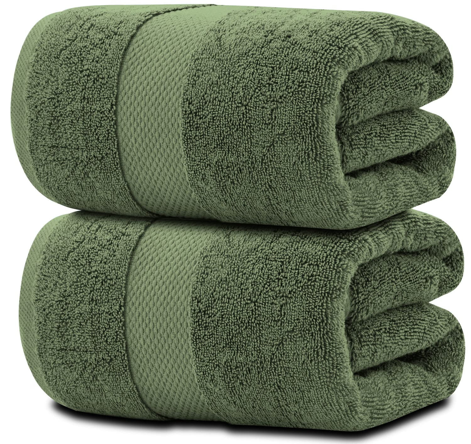 White Classic Luxury Bath Sheet Towels Extra Large | Highly Absorbent Hotel  spa Collection Bathroom Towel | 35x70 Inch | 2 Pack (Forest Green)