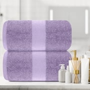 White Classic Hotel Collection 650 Gsm Cotton Bath Sheet Towels, Oversized Bathroom Towels, Lavender, 35 x 70, 2 Pack