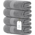 thumbnail image 1 of White Classic Luxury Bath Towels Set of 4 Large - 700 GSM Cotton Ultra Soft Bath Towels 27x54 | Highly Absorbent and Quick Dry | Hotel Towels for Bathroom Luxury, Plush Shower Towels, Light Grey, 1 of 8