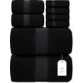 White Classic Luxury Black Bath Towel Set Hotel Soft Cotton 2/Bath 2