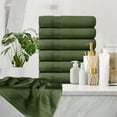 thumbnail image 1 of White Classic Luxury Cotton 6 Pc Green Hand Towels Set, Hotel Style Small Bath Towel and Face Towel 16x30, Green Soft Plush Bath Towels Pack of 6, Thick Quick Dry Spa Gym Towels, Bathroom Hand Towels, 1 of 9