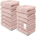 thumbnail image 1 of White Classic  Luxury Cotton Washcloth 13x13 - Set of 12 Pink, 1 of 5
