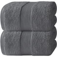 thumbnail image 1 of White Classic Hotel Collection 650 Gsm Cotton Bath Sheet Towels, Oversized Bathroom Towels, Grey, 35 x 70, 2 Pack, 1 of 10