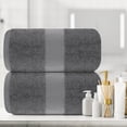 thumbnail image 1 of White Classic Hotel Collection 650 Gsm Cotton Bath Sheet Towels, Oversized Bathroom Towels, Grey, 35 x 70, 2 Pack, 1 of 10