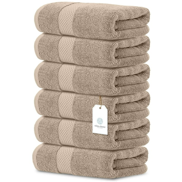 White Classic Luxury Hand Towels for BathroomHotelSpaKitchenSet