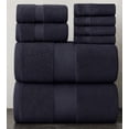 thumbnail image 1 of White Classic Hotel Collection Luxury 8-Piece 100% Turkish Cotton Towel Set, Navy, 1 of 10
