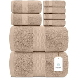 Taupe 8-Piece Monogram Towel Set