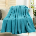 thumbnail image 1 of White Classic Luxury Thermal Blankets, Waffle Blanket Weave Design, Lightweight Blanket, Teal Cotton Thermal Blanket Queen Size, Breathable Blanket Queen, Teal, 1 of 8