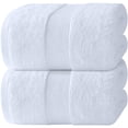 thumbnail image 1 of White Classic Hotel Collection 650 Gsm Cotton Bath Sheet Towels, Oversized Bathroom Towels, White, 35 x 70, 2 Pack, 1 of 8