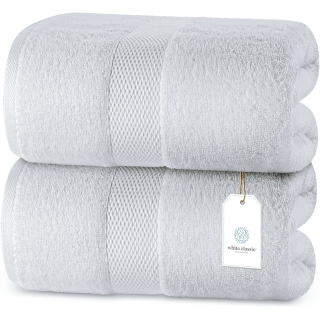 White Classic Luxury White Hotel Bath Sheets, Extra Large XL Luxury