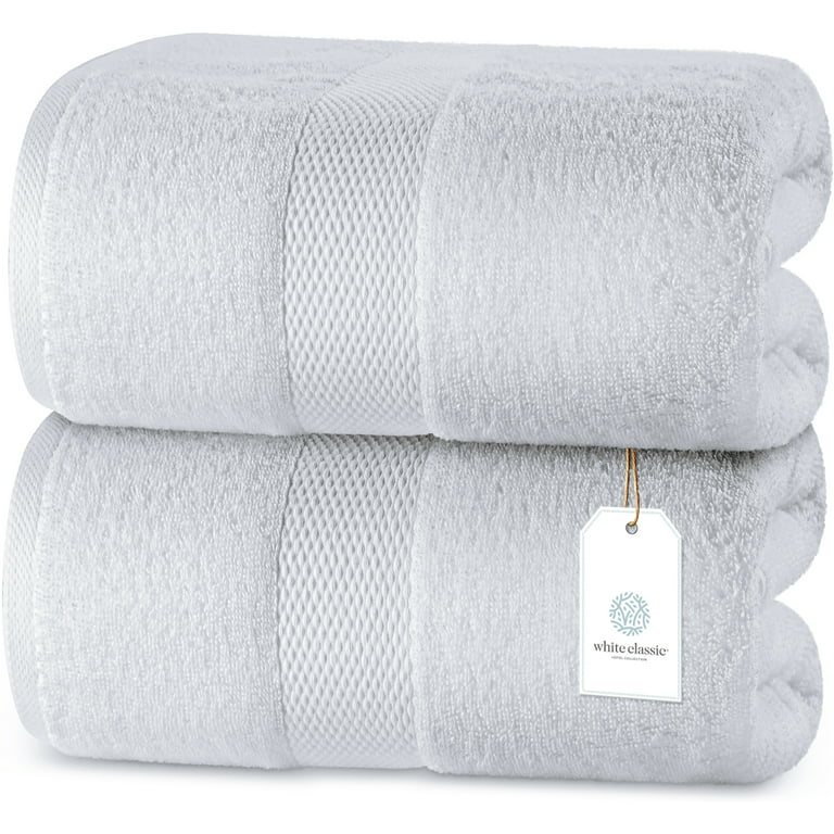 White Classic Luxury White Hotel Bath Sheets, Extra Large XL Luxury White  Bath Towel 35x70 Inch Bathroom White Bath Sheets Set | 2 Pack, White