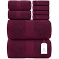 White Classic Luxury Wine Red Bath Towel Set Hotel Soft 100 Cotton
