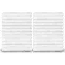 White Classic Standard Size White Pillow Case Set, 200-Thread Count Heavy Weight, Cotton-Poly Lot of White Pillow Cases, Bed Hospital Cotton Standard Pillow Cases | 24 Pack