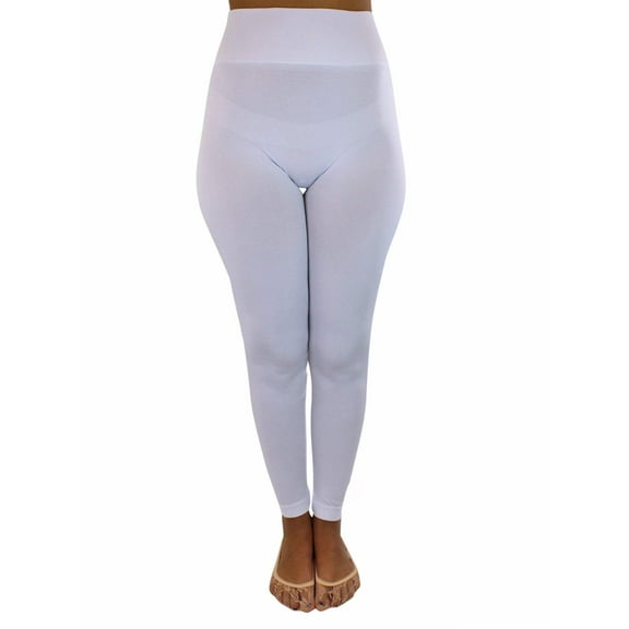 White Classic Stretchy Leggings For Women