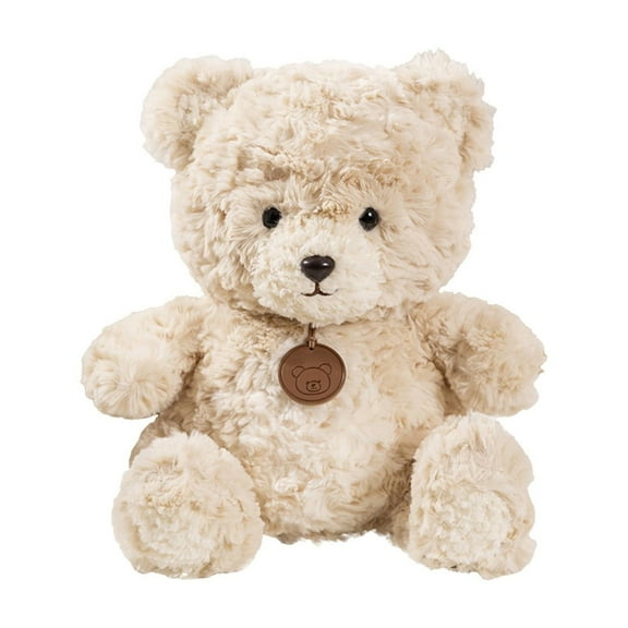 White Classic Teddy Bear Plush Toy Soft Stuffed Animal Doll Soothing Sleep Gift For Kids Holiday Birthday