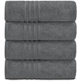 thumbnail image 1 of White Classic Wealuxe Gray Bath Towels Set of 4 - 27 x 54 Inch, 100% Ring Spun Cotton 650GSM, Extra Absorbent, Soft Towels for Bathroom, Shower, Hotel, Gym, Spa, 1 of 1