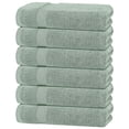thumbnail image 1 of White Classic Wealuxe Green Bath Towels 24x50 inch, Cotton Towel Set for Bathroom, Hotel, Gym, Spa, Soft Extra Absorbent Quick Dry 6 Pack, 1 of 8