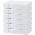 thumbnail image 1 of White Classic Wealuxe Small Bath Towels 22x44 In, 100% Cotton Lightweight Thin White Bath Towels for Gym, Spa, Saloon, Soft Thing Towels Multipurpose [6-Pack, White], 1 of 7