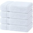 thumbnail image 1 of White Classic Wealuxe White Bath Towels Set of 4 - 27 x 54 Inch, 100% Ring Spun Cotton 650GSM, Extra Absorbent, Soft Towels for Bathroom, Shower, Hotel, Gym, Spa, 1 of 1