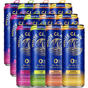 White Claw 12 Pack 0% Alcohol Peach, Mango, Lime and Black Cherry Non-Alcoholic Premium Non-Hard Seltzer | 15 Calories, Gluten Free, Hydrating Electrolytes
