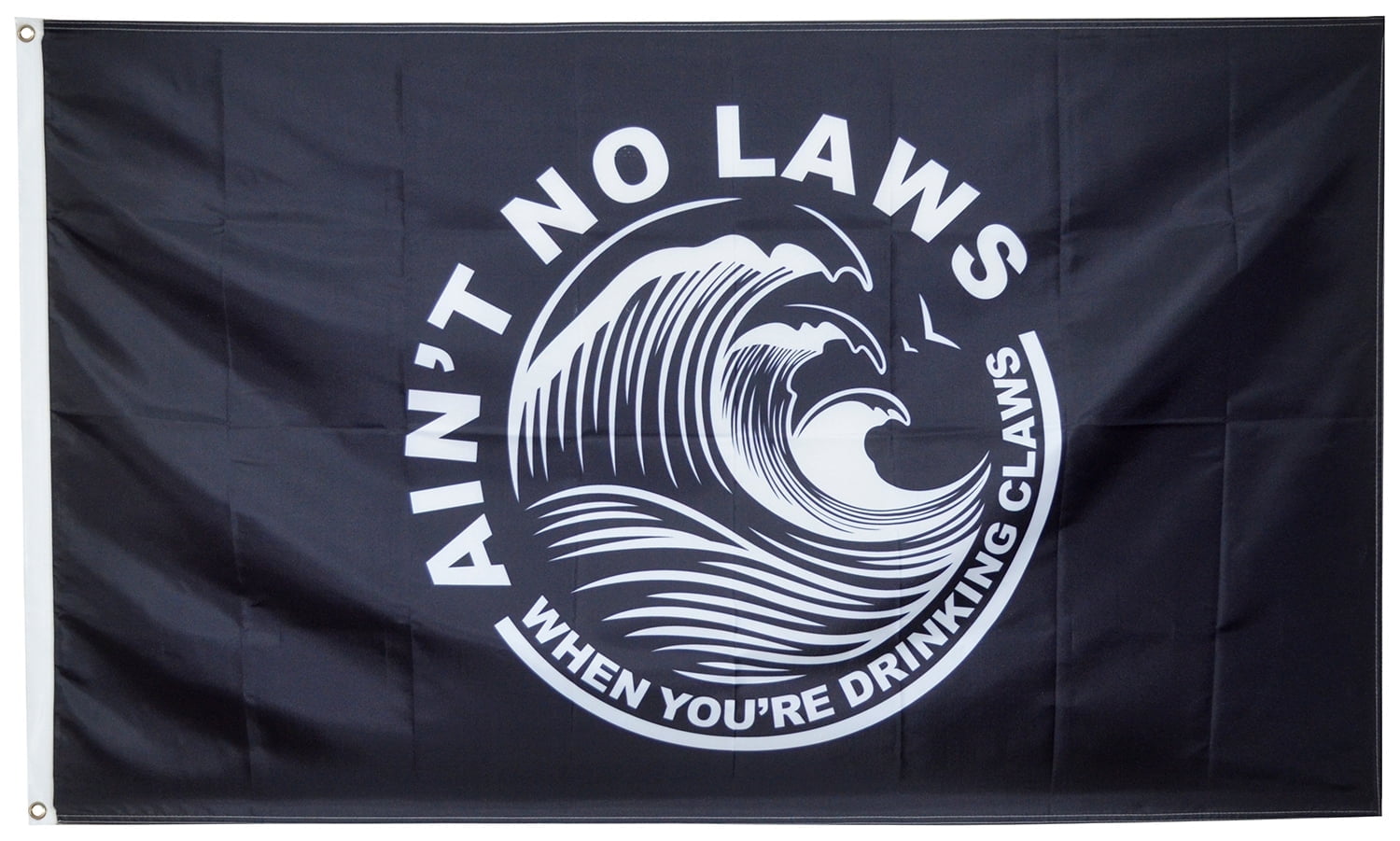White Claw Flag Pink Ain't No Law Flags black banner with Grommets Man cave Decor 3x5Feet