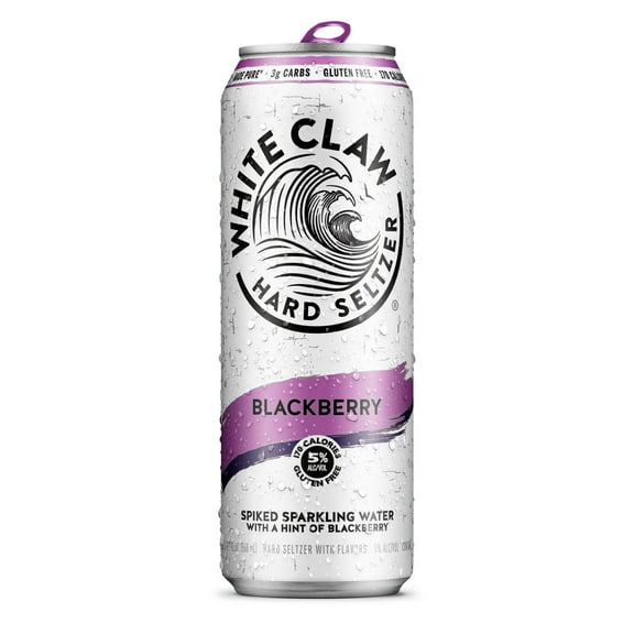 White Claw Hard Seltzer Blackberry, 19.2 fl oz Can, 5% ABV