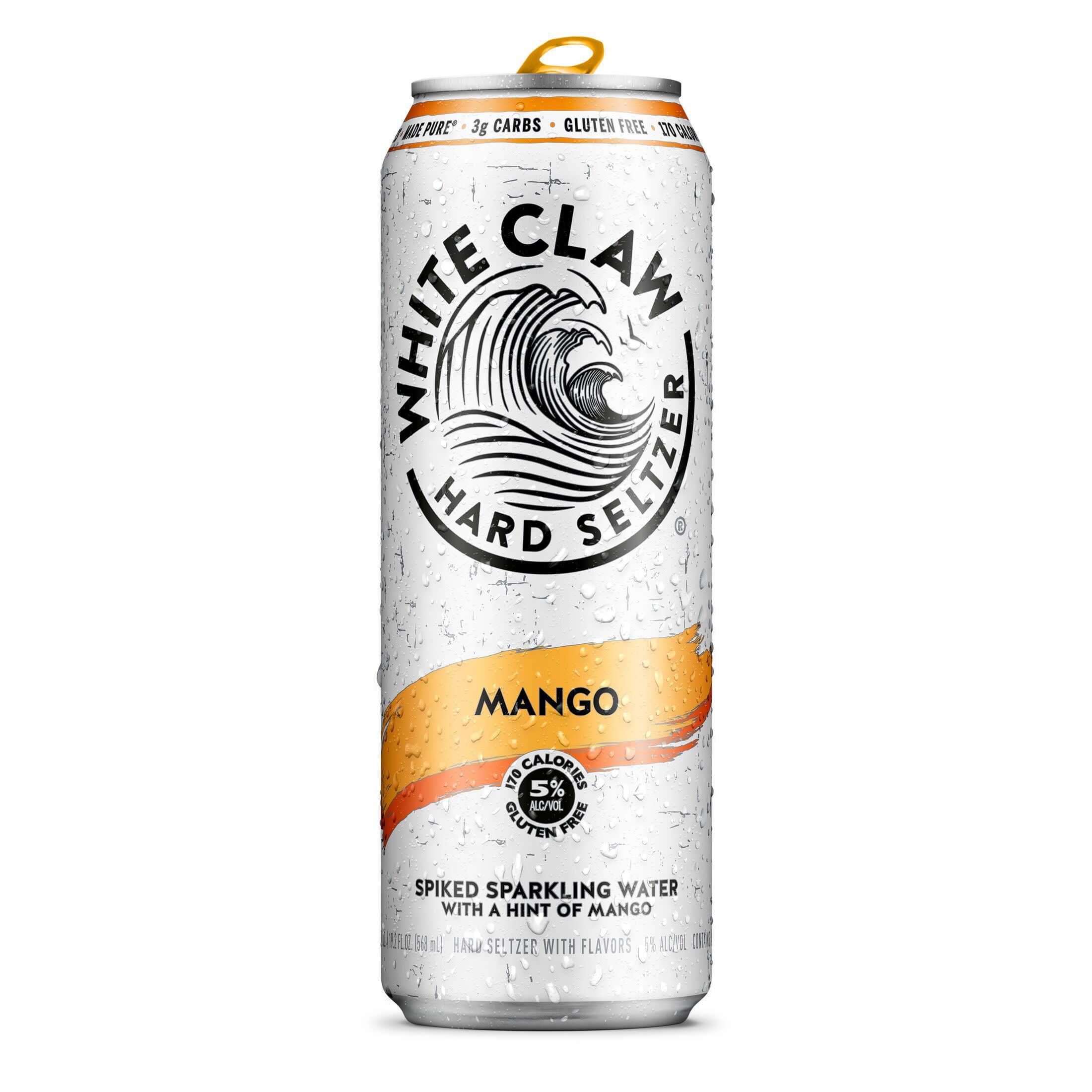 White Claw Hard Seltzer Mango, 19.2 fl oz Can, 5% ABV