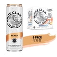 thumbnail image 1 of White Claw Hard Seltzer Peach, 6 Pack, 12 fl oz Cans, 5% ABV, 1 of 16