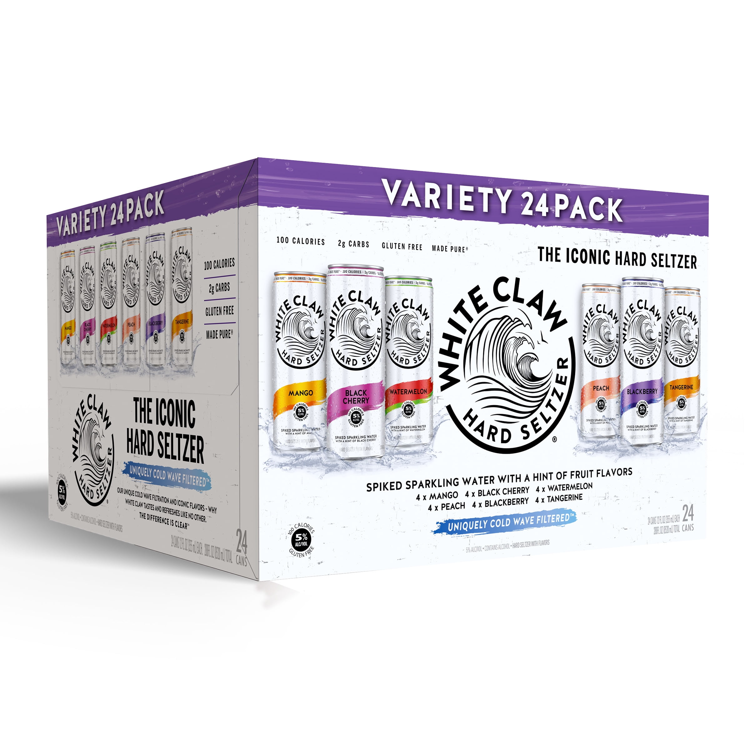White Claw® Hard Seltzer Variety 24 Pack, 5 ABV