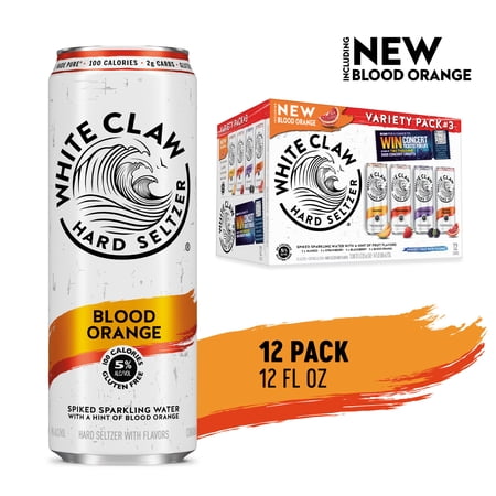 White Claw Hard Seltzer Variety Pack #3, 12 Pack, 12 fl oz Cans, 5% ABV
