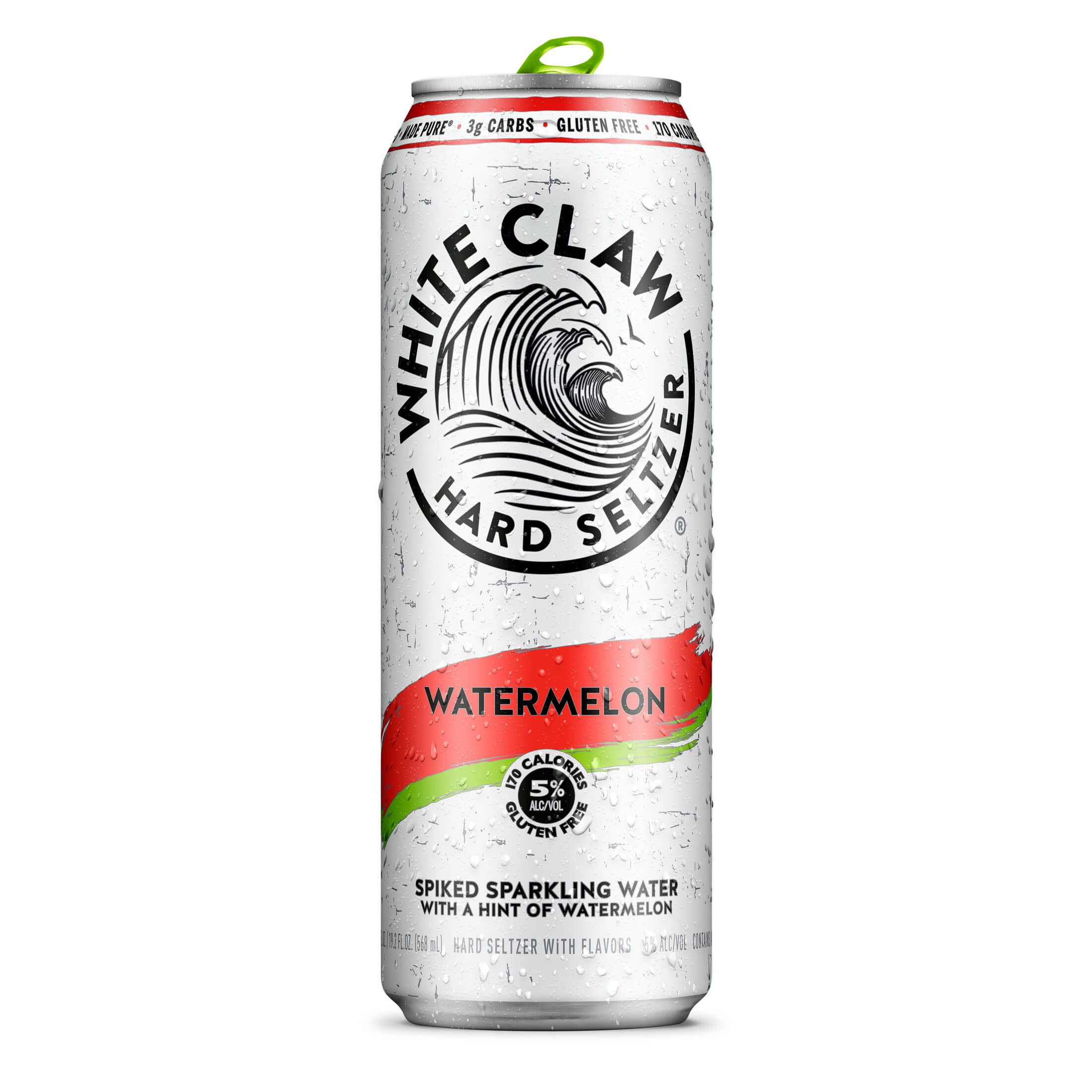 White Claw Hard Seltzer Watermelon, 19.2 fl oz Can, 5% ABV
