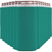 White Claw Slim Can Koolies (14-Pack) - Soft Insulated Skinny Can Coolies for White Claw Seltzer & Slim Beer - Teal