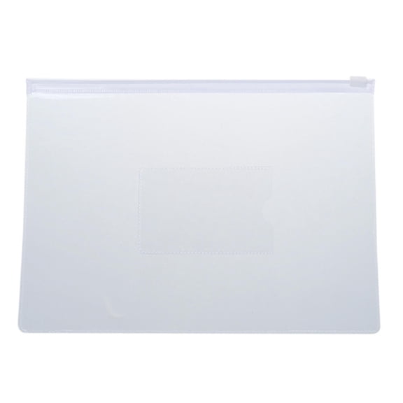 White Clear Size A5 Paper Slider Zip Closure Folders Files Bags 20 Pcs
