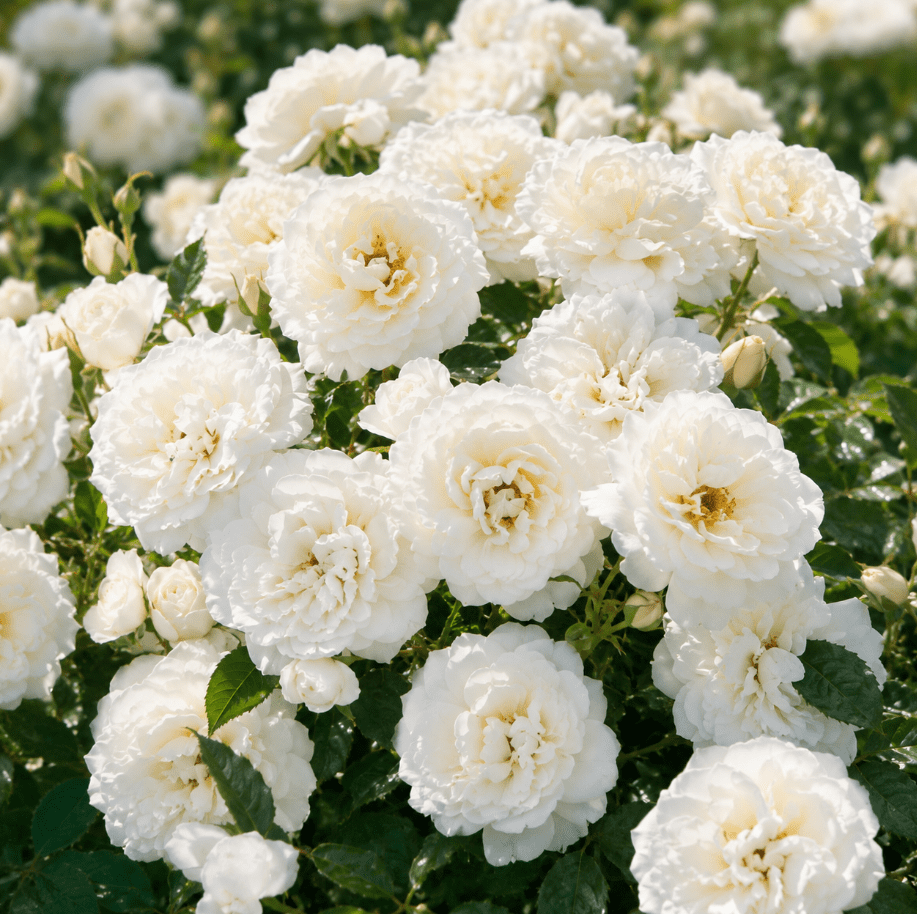 White Climbing Rose Plant Live, Blooming Fragrant White Flowers ...