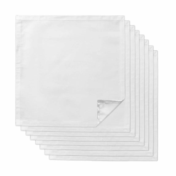 White Cloth Napkins, Modern Simple White Backdrop Washable and Reusable Dinner Napkins Set of 8, Table Napkin for Kitchen Party Birthday Wedding Hotel Housewarming 20"x20"