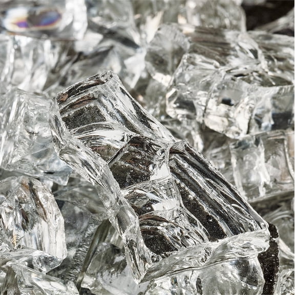 White Cloud Fire Pit Glass | 1/2", Reflective, 10 lbs