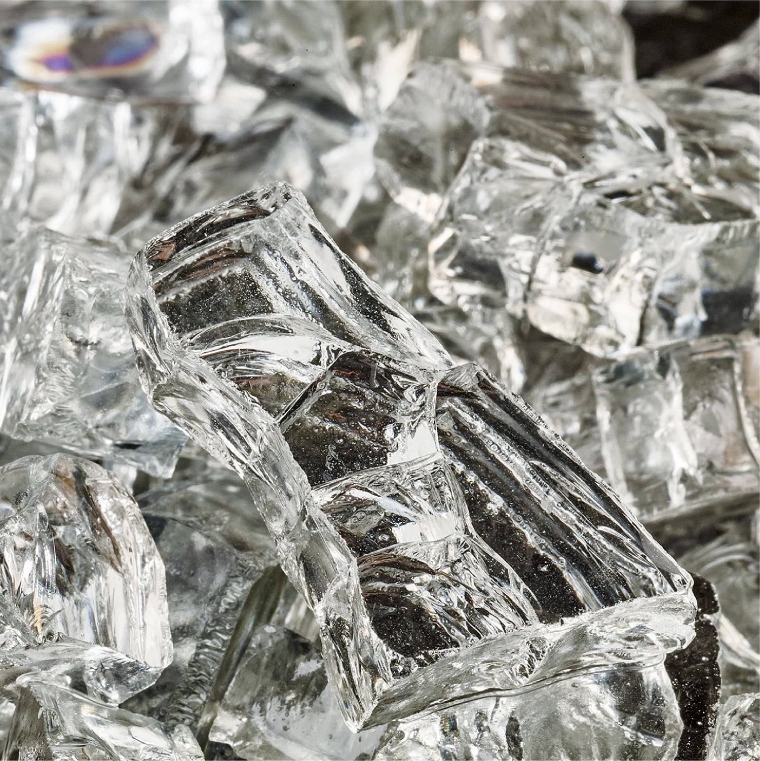 White Cloud Reflective Fire Glass for Fire Pits, 1/2 inch, 10 lbs