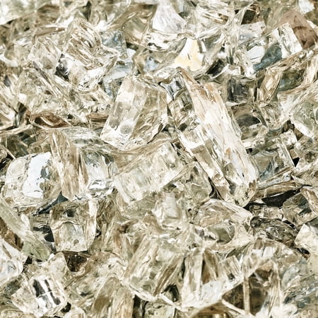 White Cloud Fire Pit Glass | 1/4", Reflective, 10 lbs