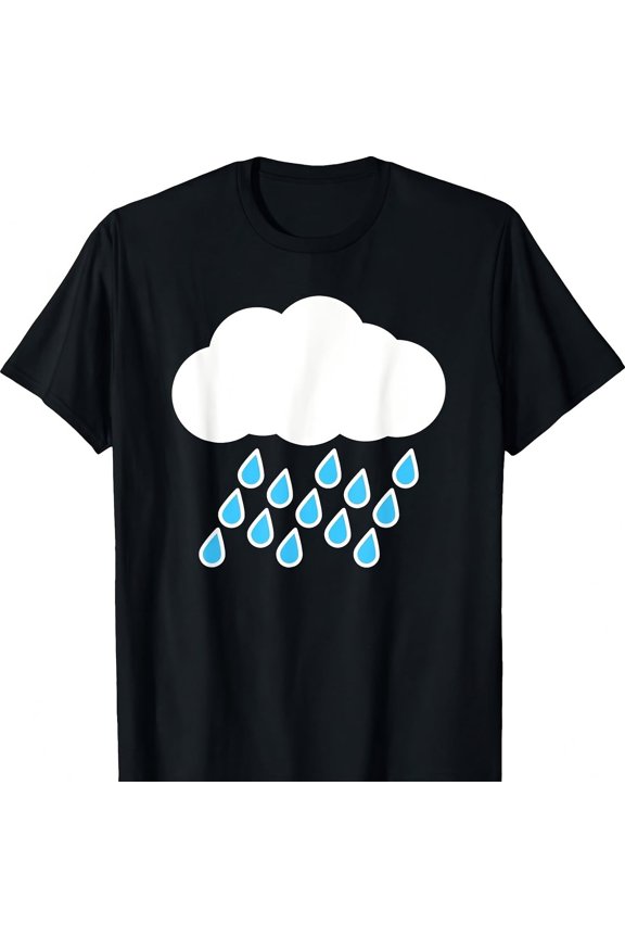 White Clouds Rain Drop Costume T-ShirtMade From Pm
