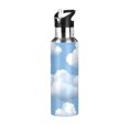 thumbnail image 1 of White Clouds and Blue Sky 600ml Double Walled Stainless Steel LeakProof Sports Bottle Thermo 8h, 1 of 9