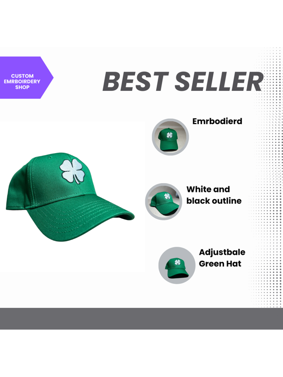 White Clover Premium Adjustable Cap
