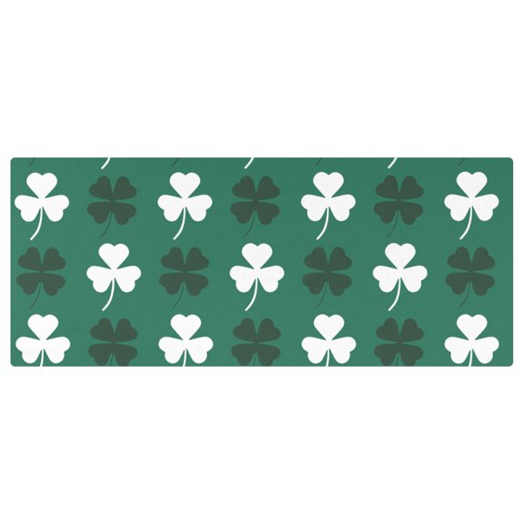 White Clover Stretch Fitted Tablecloth 2.5x6ft Elastic Wrinkle Resistant Cover